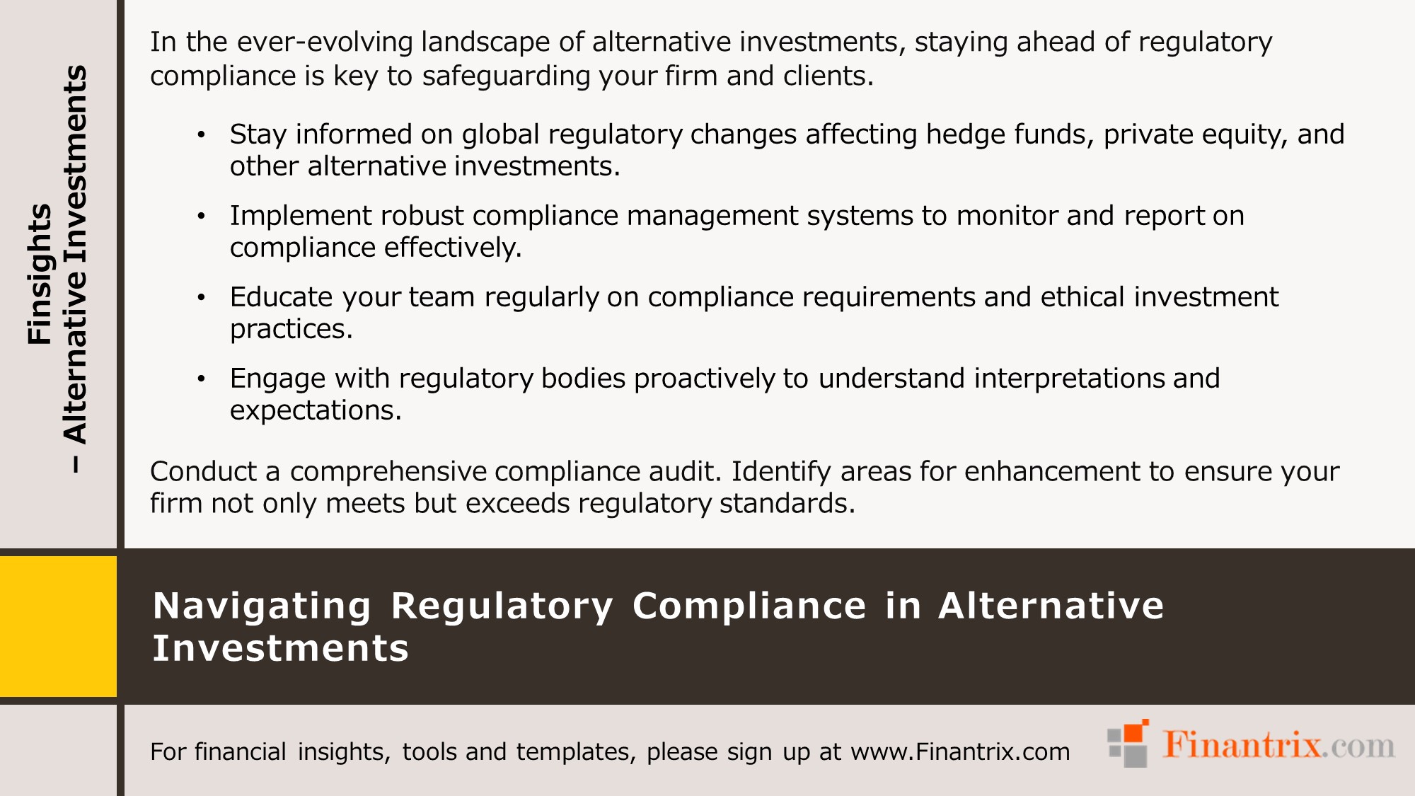 Navigating Regulatory Compliance in Alternative Investments