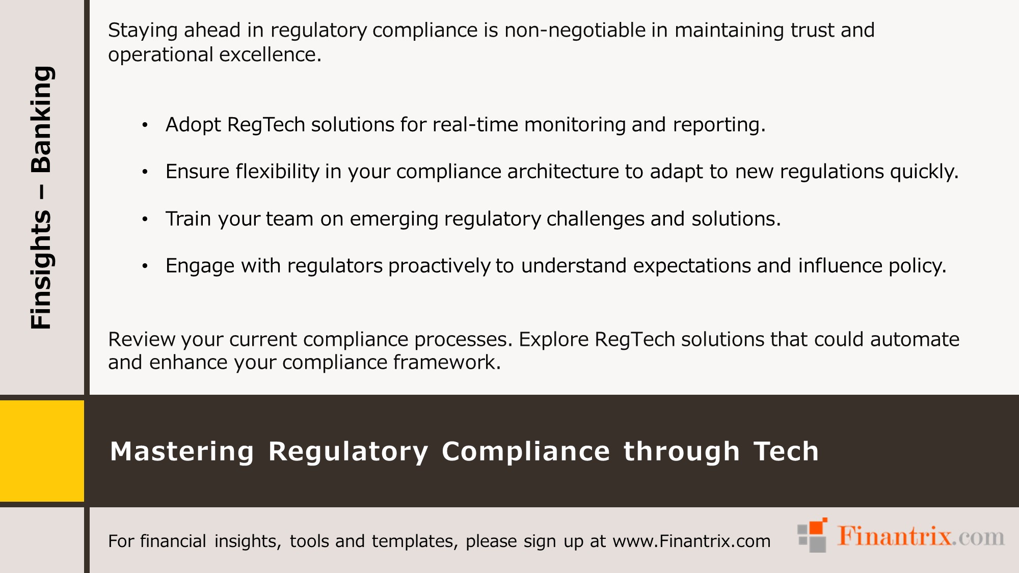 Mastering Regulatory Compliance through Tech