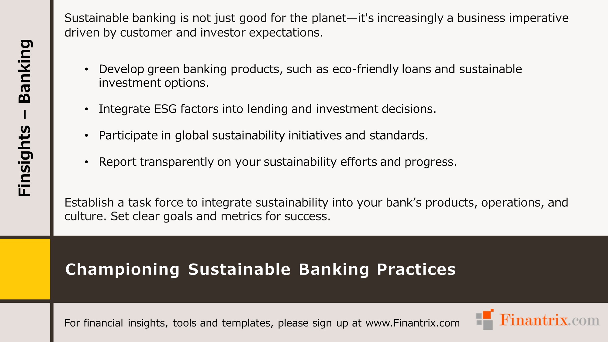 Championing Sustainable Banking Practices