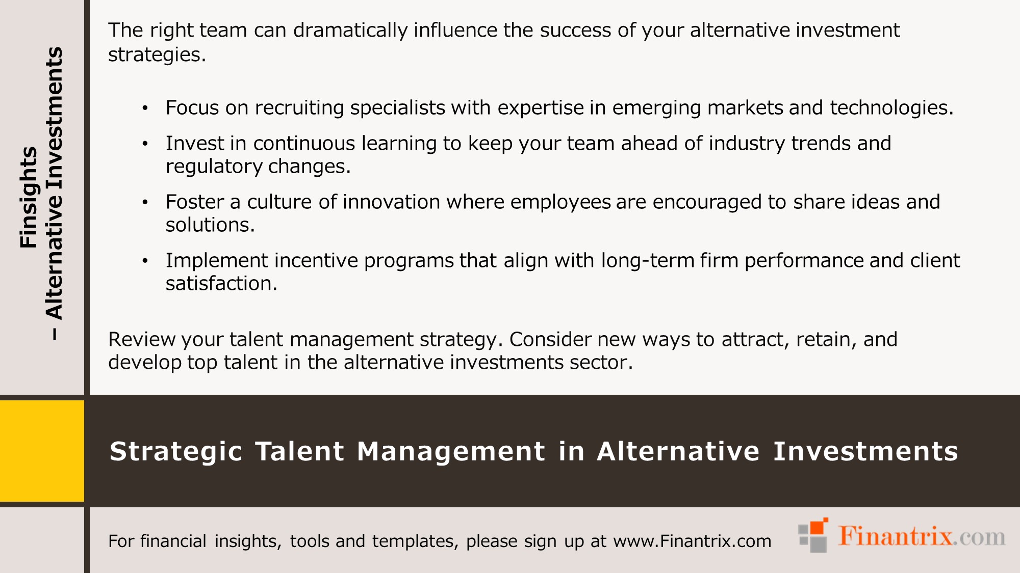 Strategic Talent Management in Alternative Investments