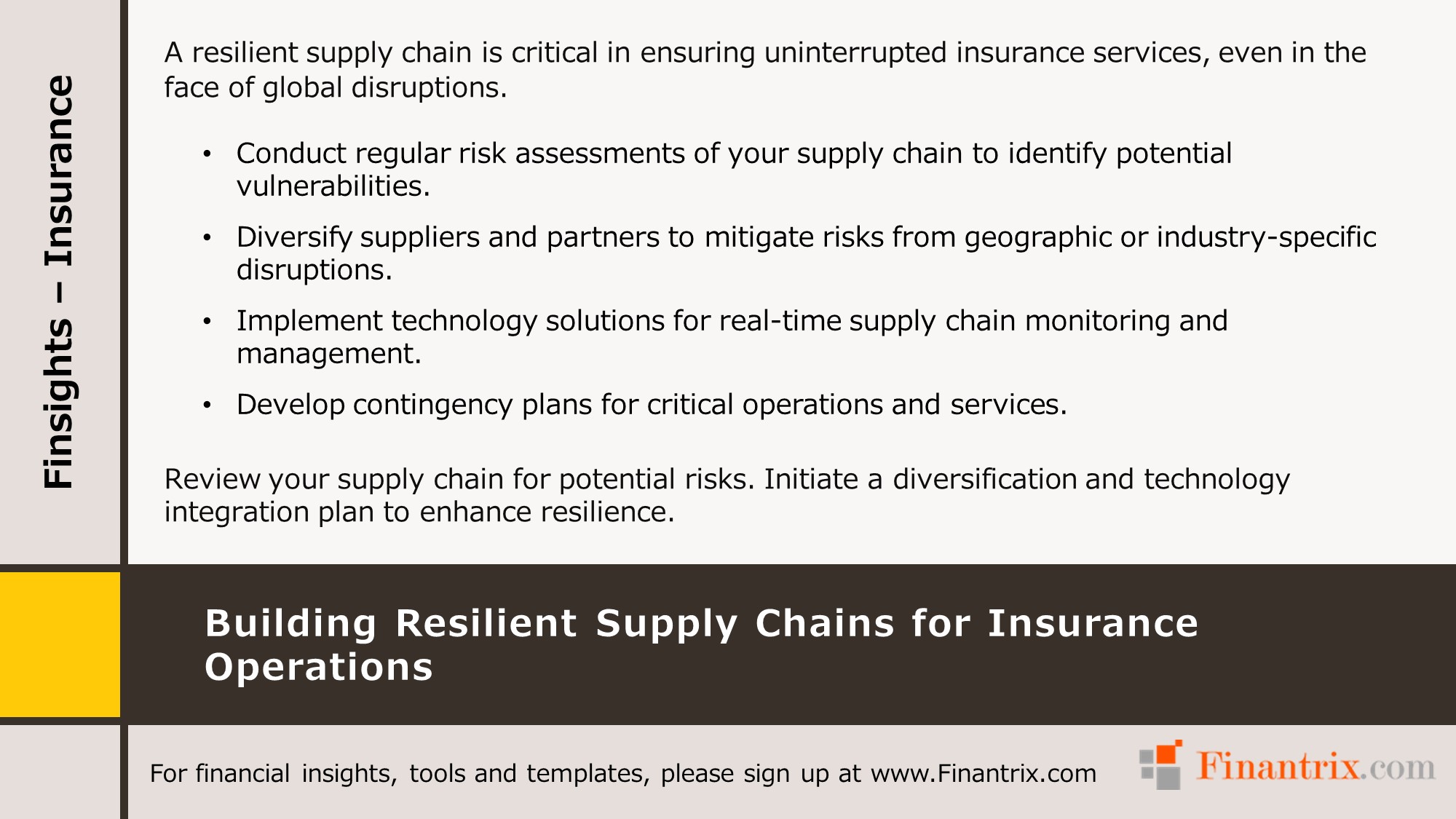 Building Resilient Supply Chains for Insurance Operations