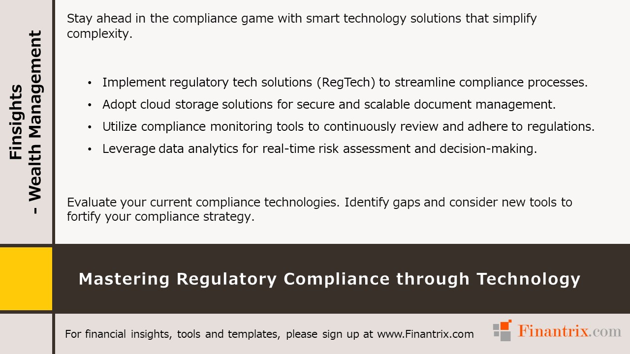 Mastering Regulatory Compliance through Technology