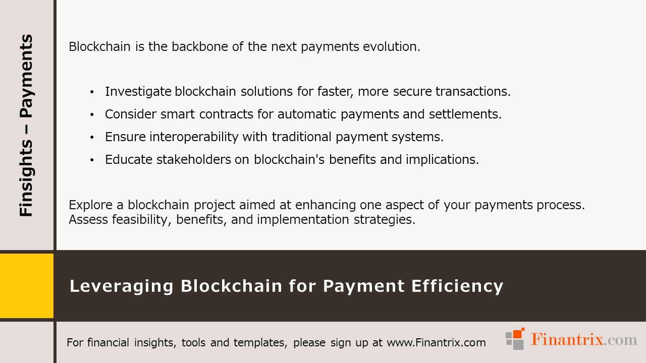 Leveraging Blockchain for Payment Efficiency