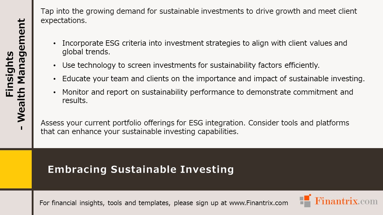 Embracing Sustainable Investing