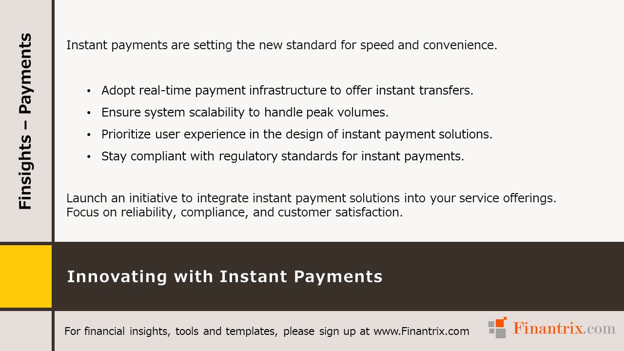 Innovating with Instant Payments